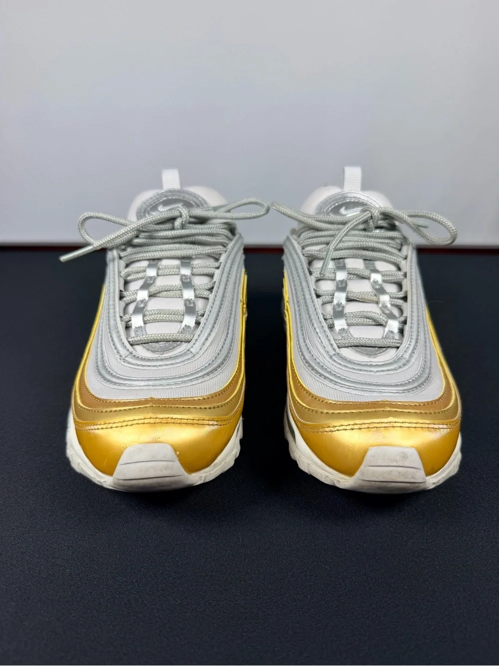Nike Silver and Gold Women's Athletic Sneakers